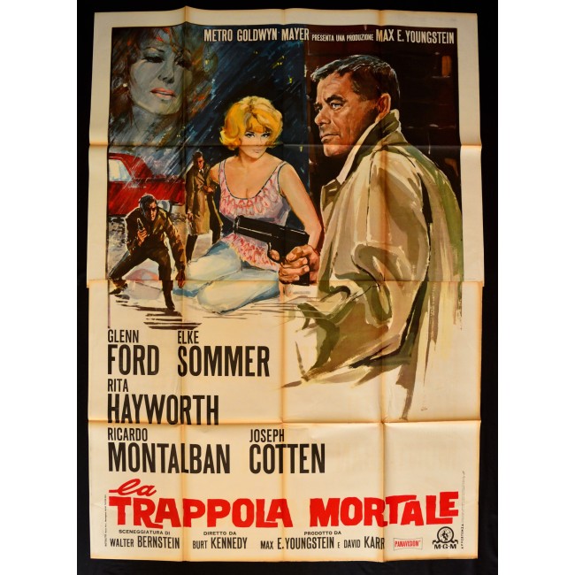 manifesto LA TRAPPOLA MORTALE rita hayworth glenn ford elke sommer cotten montal A247