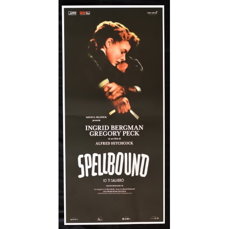 locandina SPELLBOUND io ti salverò alfred hitchcock bergman peck B206