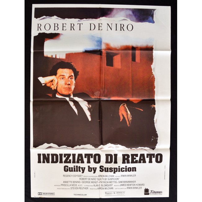 manifesto INDIZIATO DI REATO robert de niro guilty by suspicion thriller A255