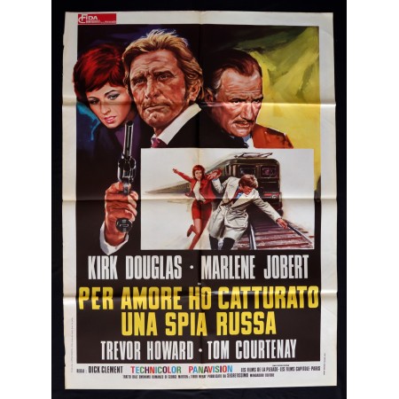 manifesto PER AMORE HO CATTURATO UNA SPIA RUSSA kirk douglas A277