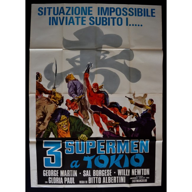 manifesto 3 SUPERMEN A TOKIO bitto albertini george martin newton A279