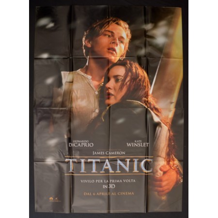 manifesto TITANIC Leonardo Di Caprio Kate Winslet Cameron disastro nave A287