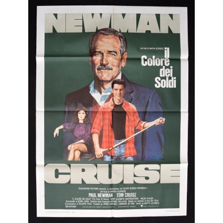 manifesto IL COLORE DEI SOLDI tom cruise paul newman biliardo billiards stecca A292