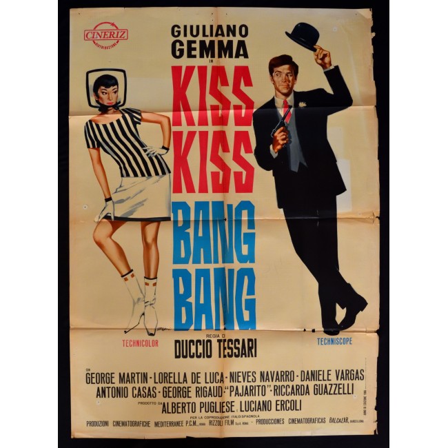 manifesto KISS KISS BANG BANG giuliano gemma duccio tessari navarro A293