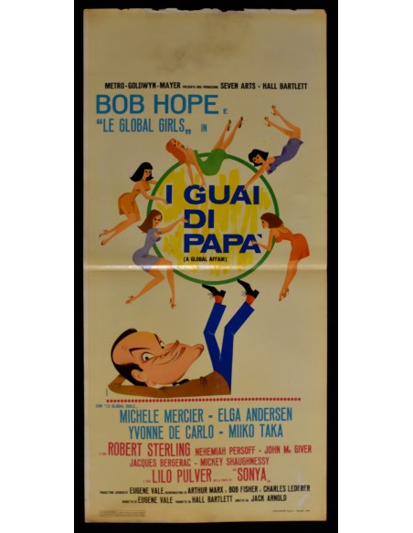 locandina I GUAI DI PAPA' bob hope michele mercier elga andersen B242