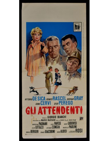 locandina GLI ATTENDENTI 1961 Vittorio De Sica Cervi Rascel Gray Perego B242