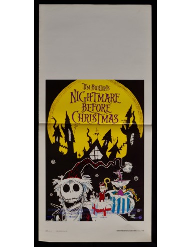 locandina originale NIGHTMARE BEFORE CHRISTMAS Tim Burton 1 edizione 1993 B243