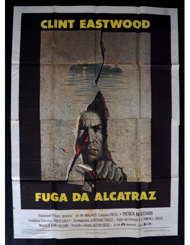 manifesto FUGA DA ALCATRAZ Clint Eastwood Don Siegel Escape from carcere A332