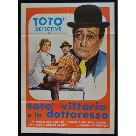 manifesto TOTO' VITTORIO E LA DOTTORESSA Abbe Lane Vittorio de Sica totò M308