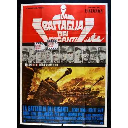 manifesto LA BATTAGLIA DEI GIGANTI Henry Fonda Robert Shaw Charles Bronson M334