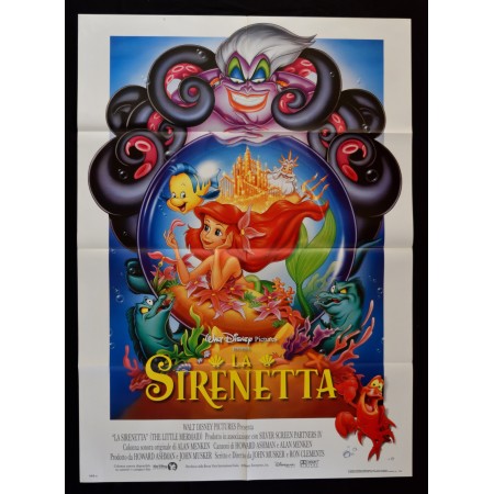 manifesto LA SIRENETTA Disney The Little Mermaid Animazione A52
