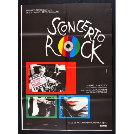 manifesto SCONCERTO ROCK Bertolucci Manuzzi Gianna Nannini morlotti sexy M375