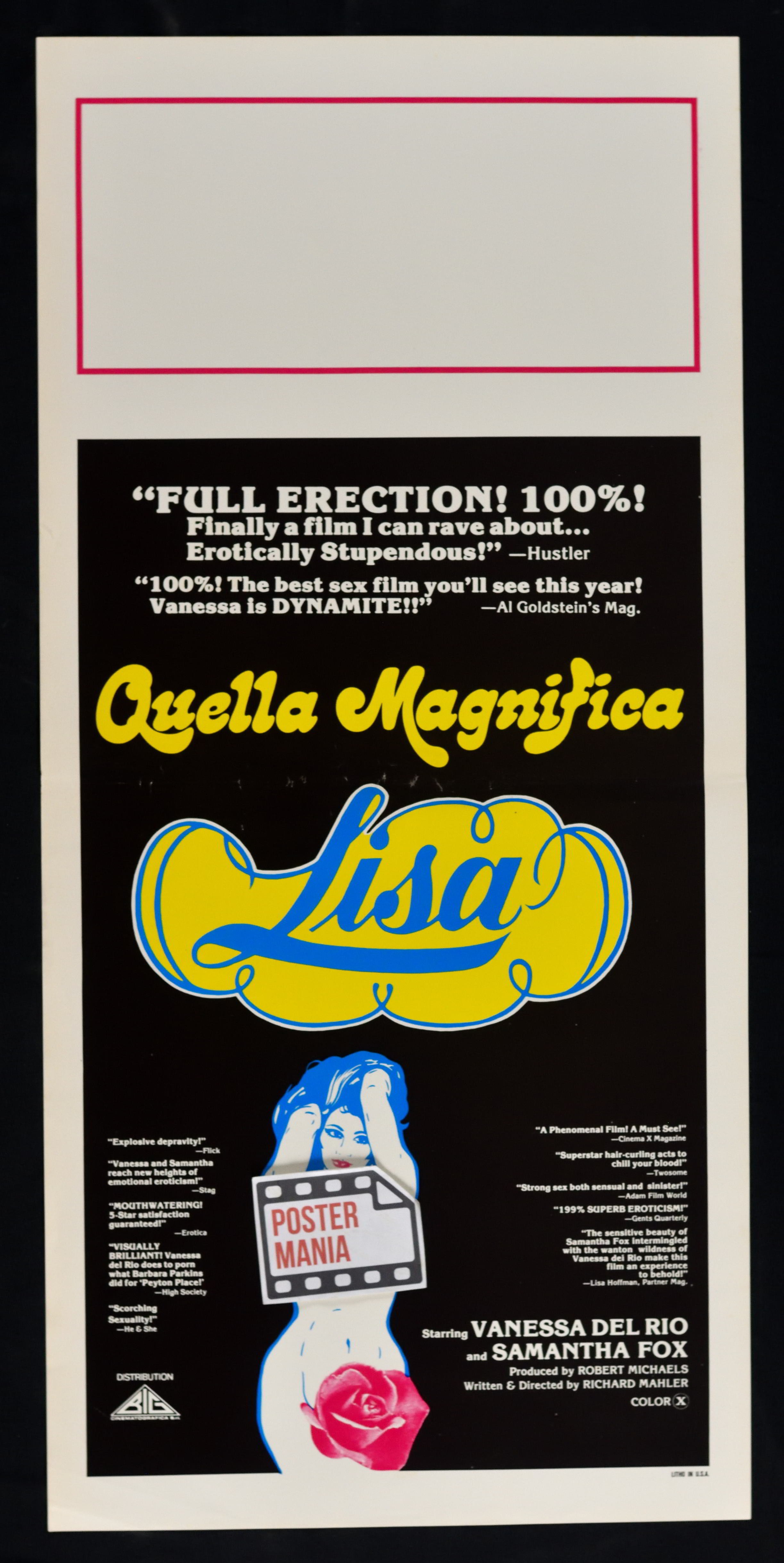 locandina QUELLA MAGNIFICA LISA vanessa del rio samantha fox B127 | eBay