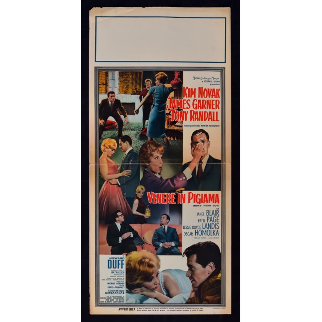 locandina VENERE IN PIGIAMA Kim Novak James Garner tony randall duff howar B17