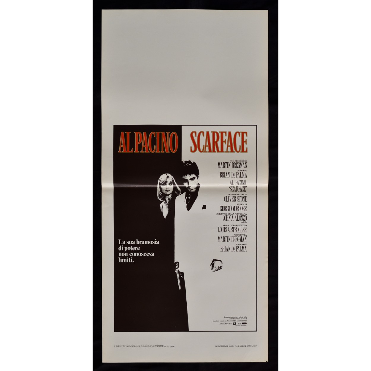 Locandina SCARFACE Brian De Palma Al Pacino 1 Edizione 1983 B110