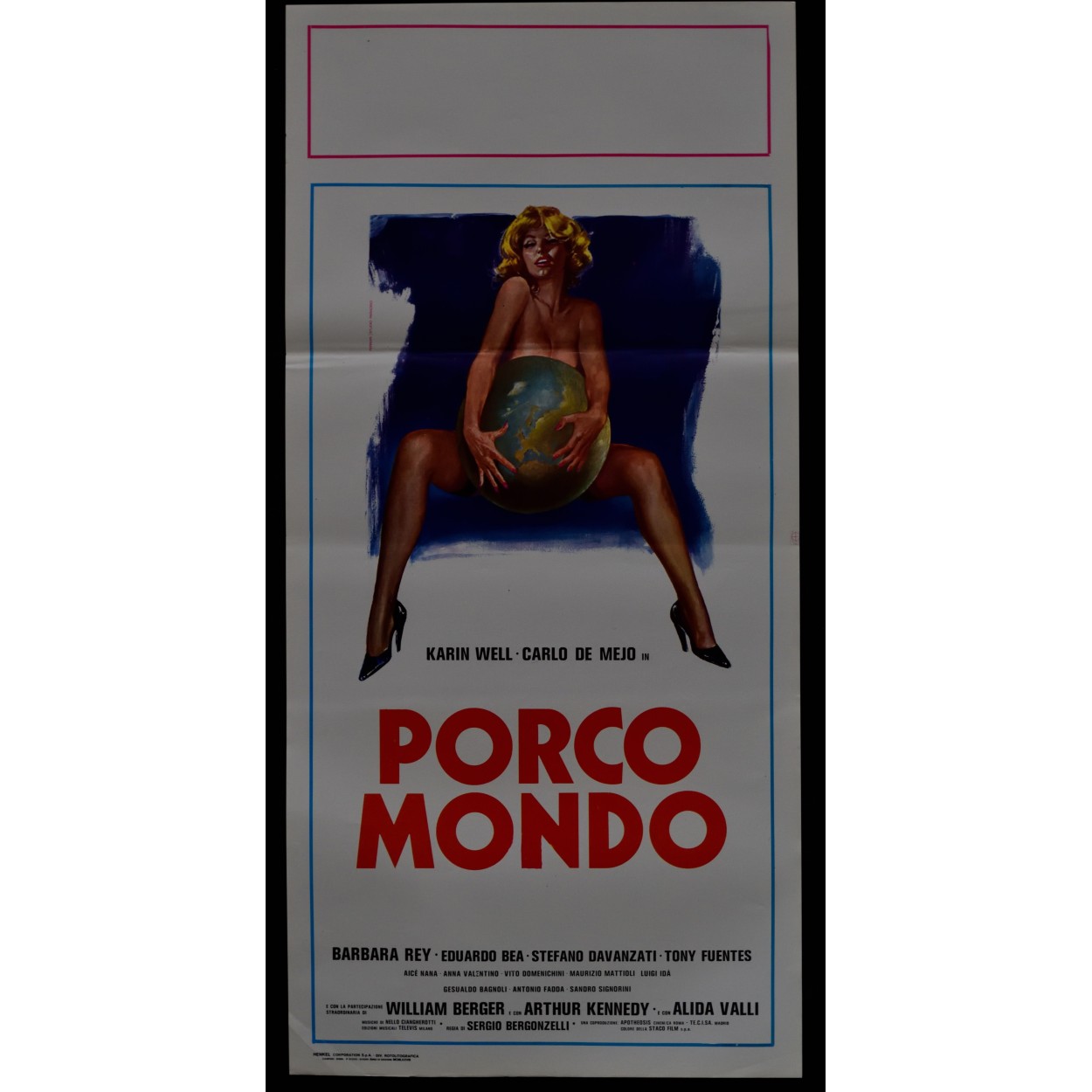 locandina PORCO MONDO erotico karin well barbara rey berger alida valli B124