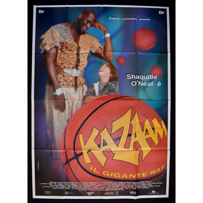 manifesto KAZAAM IL GIGANTE RAP Shaquille O'Neal Musical Basketball glaser A149