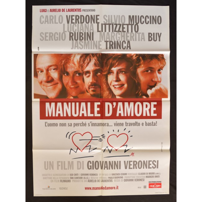 manifesto MANUALE D'AMORE carlo verdone muccino veronesi rubini A172